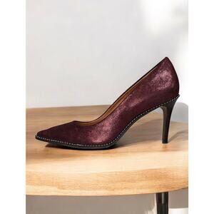 Coach G1226 Beadchain Glitter Suede Pump Size 8